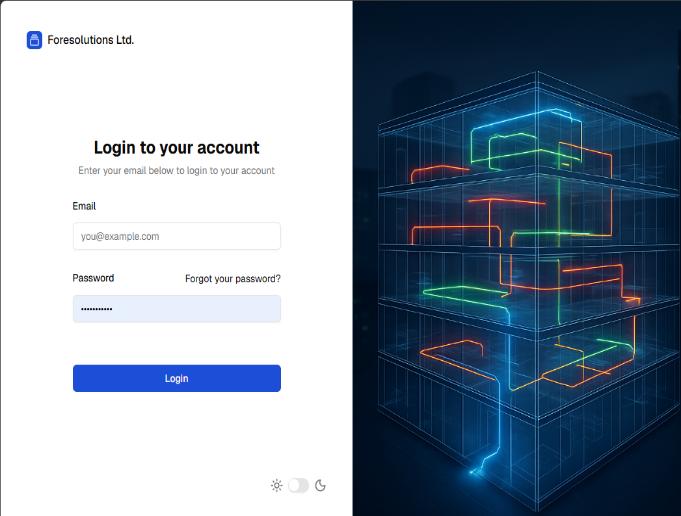Connect login page showing the Forgot your password link, email and password fields, and Login button