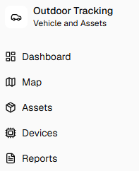 Outdoor Tracking navigation showing the Reports menu item